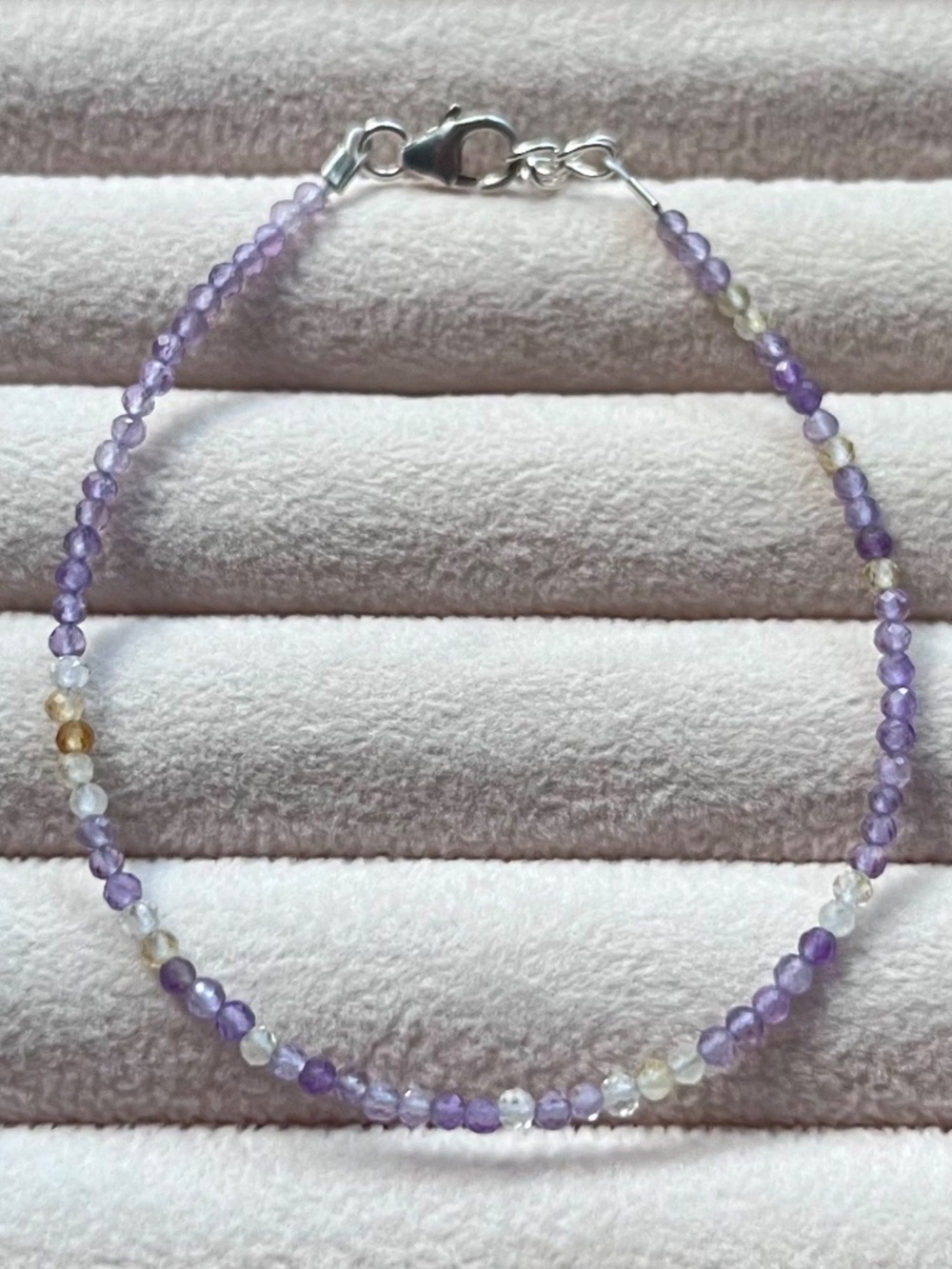 B046 | Genuine Ametrine Micro Beaded Bracelet